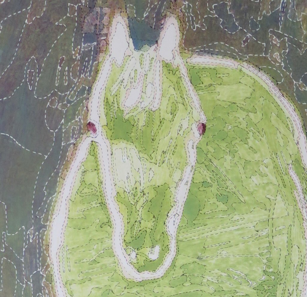 Carton de tapisserie Carré d&rsquo;Aubusson,      Maude Maris pour l&rsquo;atelier La Rantiala